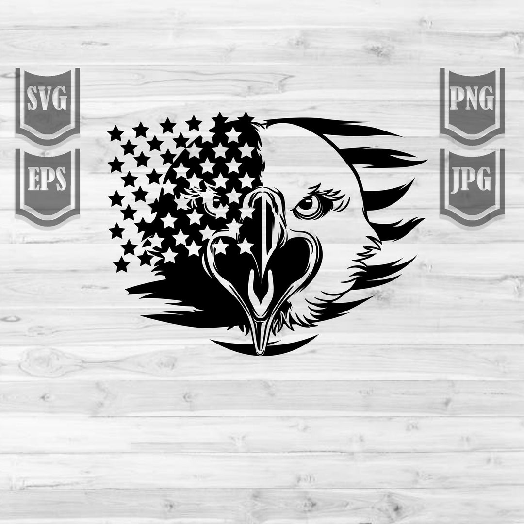 Patriotic Eagle Svg File || US Eagle Svg File || USA Flag Svg || 4th of ...