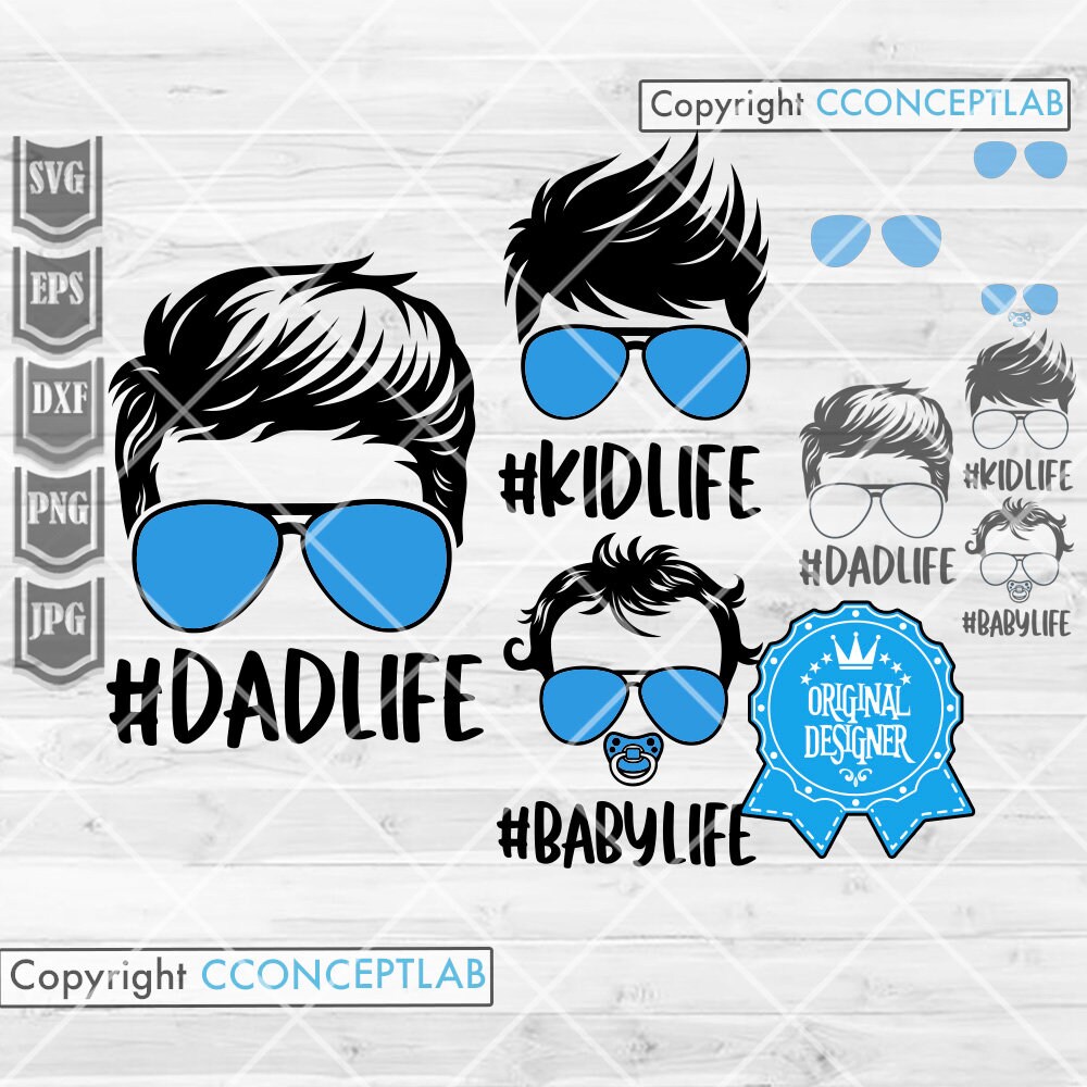 Dad Life Kid Life Baby Life Svg Bundle Dad Svg Dad Kid Svg Etsy Australia