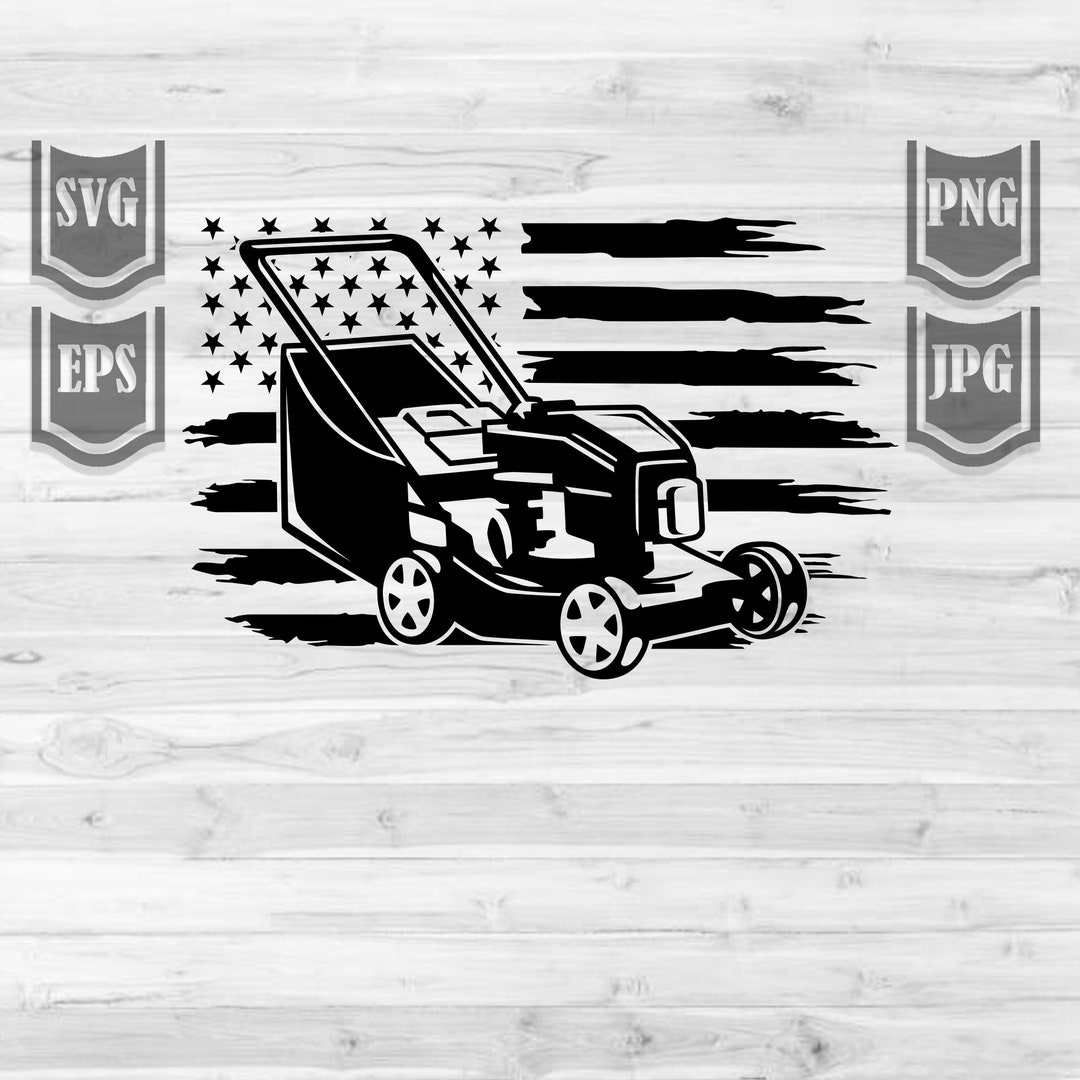 US Lawn Mower Clipart Svg File Lawn Mower Svg Zero Turn Lawn Mower Svg