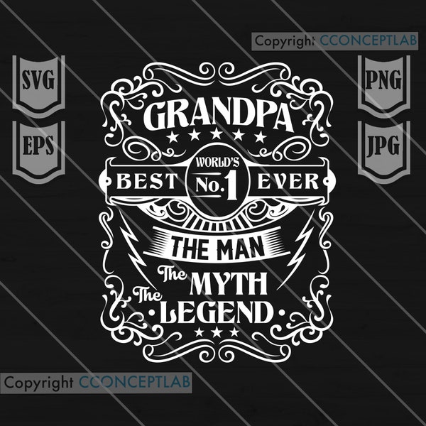 World's No 1 Grandpa Svg File || Grandpa Svg || Grandpa Shirt || Granddad Svg || Gift for Grandpa svg || Papa Svg || Grandpa Png || Cutfiles