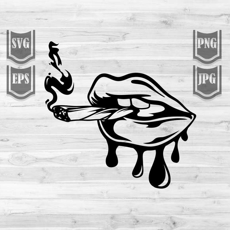 Download Lips Smoking Joint Svg File Smoking Cannabis Svg Smoking ...