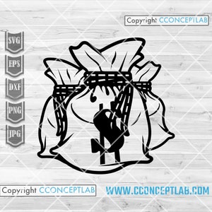 Money Bag svg / US Dollar Clipart / Rich Kid Shirt png / Cool Guys Gift Idea / Money Bills Stencil / Lifestyle Cutfile / Gangster Hipster dxf