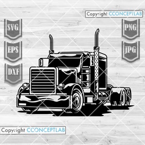 Semi Truck svg / Skilled Driver Dad Clipart / Truck Life T-shirt png / Truck Owner Monogram dxf / Semi Truck Stencil / Trucker Cut File DXF