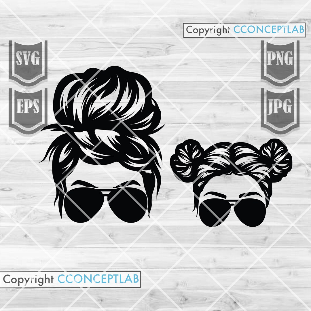 Mom Life Kid Life Svg Mom Life Svg Mom Life Cut Files Messy Bun Mom Svg