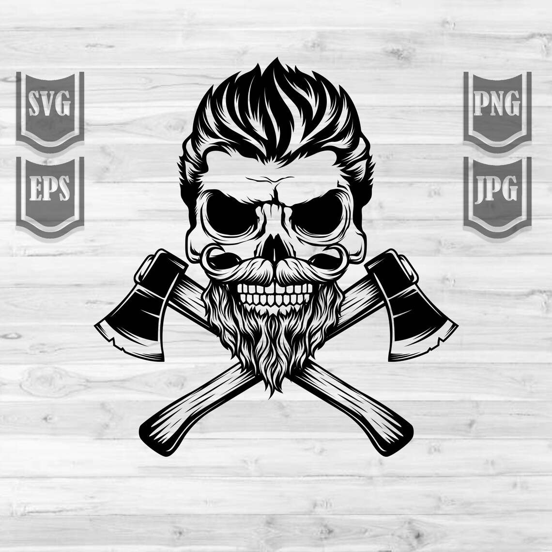 Lumberjack Skull Svg File Lumberjack Logo Svg Axemen Svg Etsy