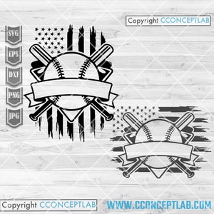 Svg de béisbol de EE. UU. / Archivo de corte de papá deportista / Clipart de jonrón / Plantilla de día de juego / Equipo de béisbol dxf / Camiseta de fanático de EE. UU. png / Lanzador y bate / Receptor