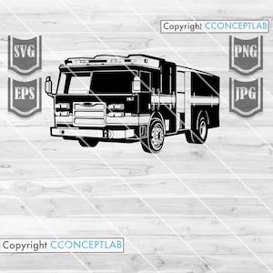 Brandweerwagen svg | Brandweerman Clipart | Brandweerman Vader Gift Idee png | Emergency Rescue dxf | First Responder Cut-| Brandweerwagen svg
