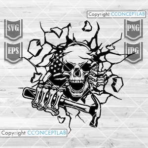 Smashing Wall Carpenter svg | Smashing Wall svg | US Carpenter svg | Skull svg | Carpenter Shirt svg |Carpenter Dad svg |Carpenter Skull svg