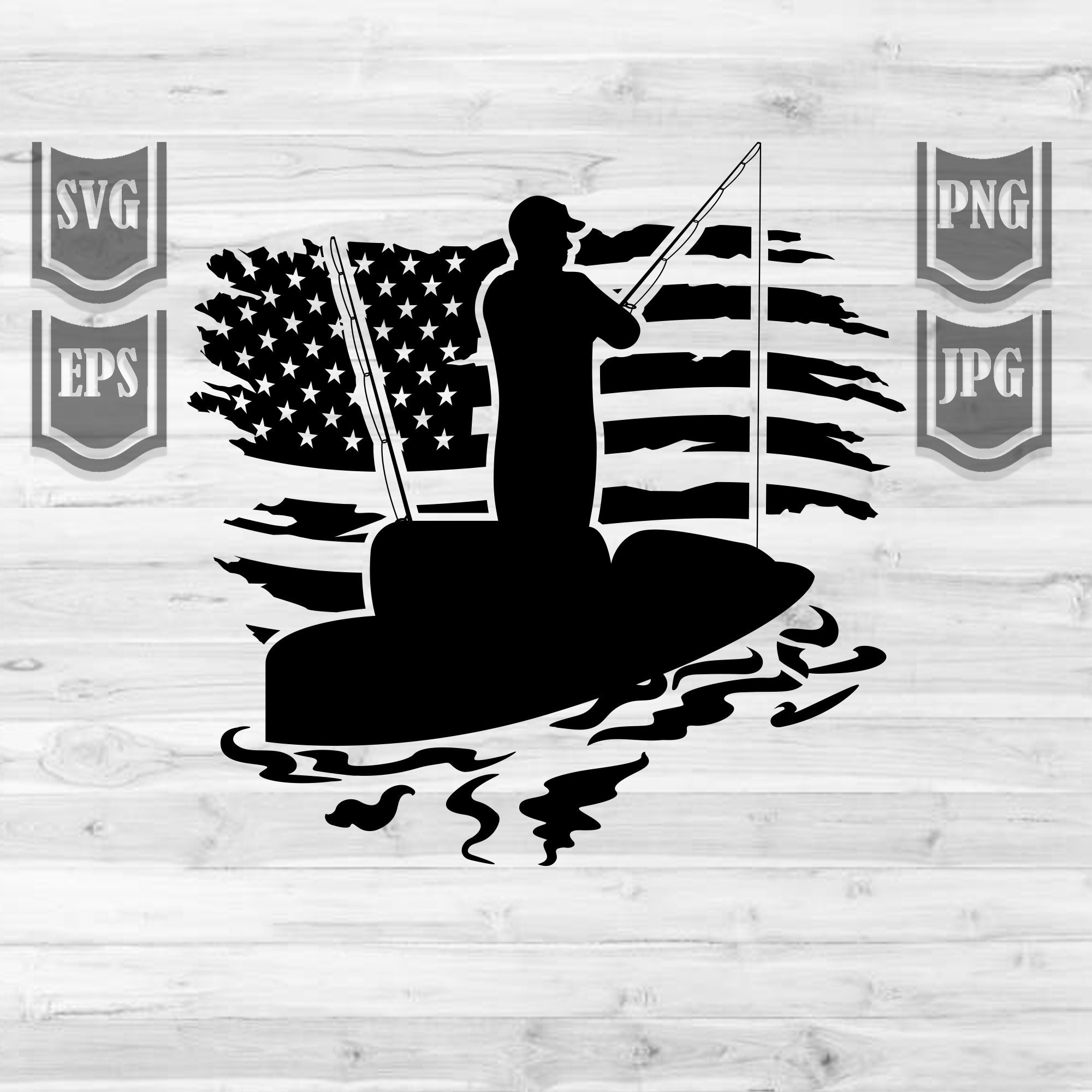 US Kayak Fishing Svg File US Fishing Shirt Fishing Svg Etsy