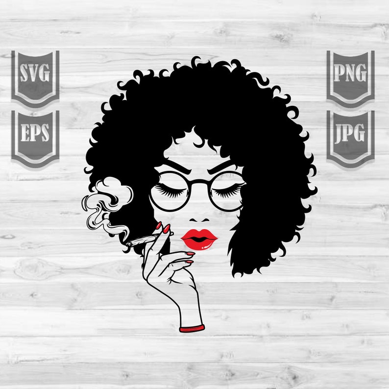 Download Afro Girl Smoking Weed svg Rasta Girl Smoking Smoking | Etsy