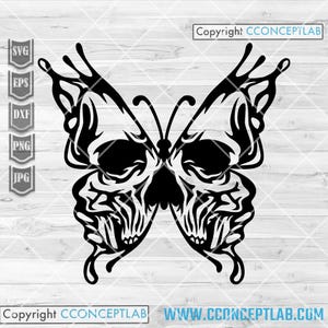 Butterfly svg | Skull svg | Skull Butterfly svg | Insect Clipart | Flying Animal Cutfile | Moth dxf | Butterfly Wings | Cute Animal | Wing