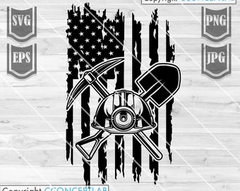 US Mining Svg || US Miner Svg || Coal Miner Svg || Miner Svg || Coal Mining svg || Mining Clipart || Mining Cut Files || US Miner Shirt
