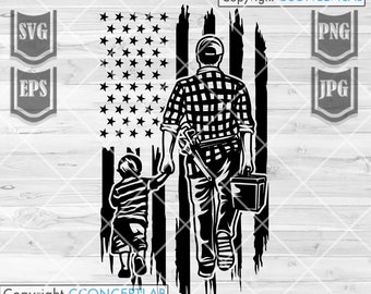 US Plumber Dad svg | Plumber Dad Clipart | US Plumber Cutfile | Dad and Son svg | Plumber Dad png | Father's Day svg | US Pipe Fitter svg