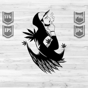 Smoking Weed Svg File || Smoking Blunt Joint || Man Smoking Marijuana Svg || Marijuana Svg ||Cannabis Svg || Cut Files