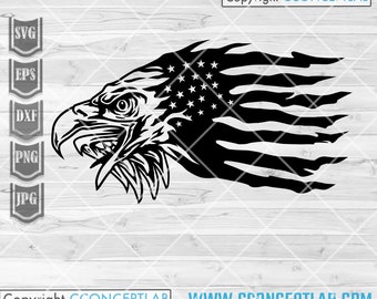 US Patriotic Eagle svg | Military Dad Clipart | Solider Cutfile | 4th of July Stencil | USA Shirt png | Veteran Gift Idea | Memorial Day dxf