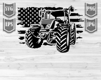 US Traktor svg | Farmlife Shirt png | Landwirtschaft Cutfile | Maschinenbediener Schablone | Bauernhof Papa Geschenkidee dxf | Trucker Driver Clipart | Bauer