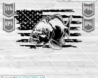 Fishing svg | US Carp Fishing Svg | Carp Fish png | Carp png | Angler Clipart | Angling svg | US Carp Stencil | Fish Cutfile | Fishing