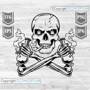 Skull Smoking Joint Svg || Skull Weed Svg || 420 Cut File || Cannabis svg || weed Shirt Svg || Marijuana Svg || Cannabis Cut Files