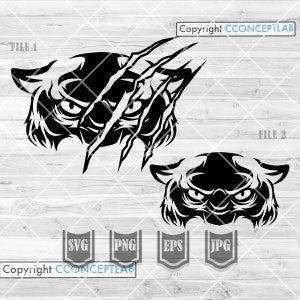 Panther Claws svg / Panther svg / Panther Scratch svg / Panther Claw Clipart / Panther Head png / Panther Head Cutfile / Panther Scratch dxf