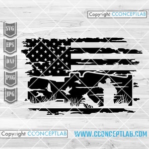 US-Entenjagdszene svg | USA Hunter Papa Clipart | Outdoor-Shirt png | Campingansicht dxf | Camper Cutfile | Camp Life Schablone | Gans-JPEG