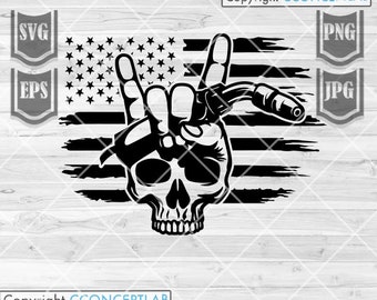 US Rock Sign Skull Welder svg | Rock Sign png | Skull Shirt svg | Welder Clipart | US Welder Cutfile | Welder Skull svg | Welder Shirt svg