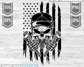 US Plumber Skull svg | US Pipe Fitter svg | Plumber Dad svg | Plumber Skull png | Plumber Clipart | Plumber Cutfile | US Plumbing Monogram