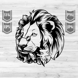Rasta Löwe Svg | Rauchende Weed Clipart | Rollgelenk Blunt dxf | Cannabis Schnittdatei | Marihuana Kush Life Schablone| 420 Dope Stoner Shirt png
