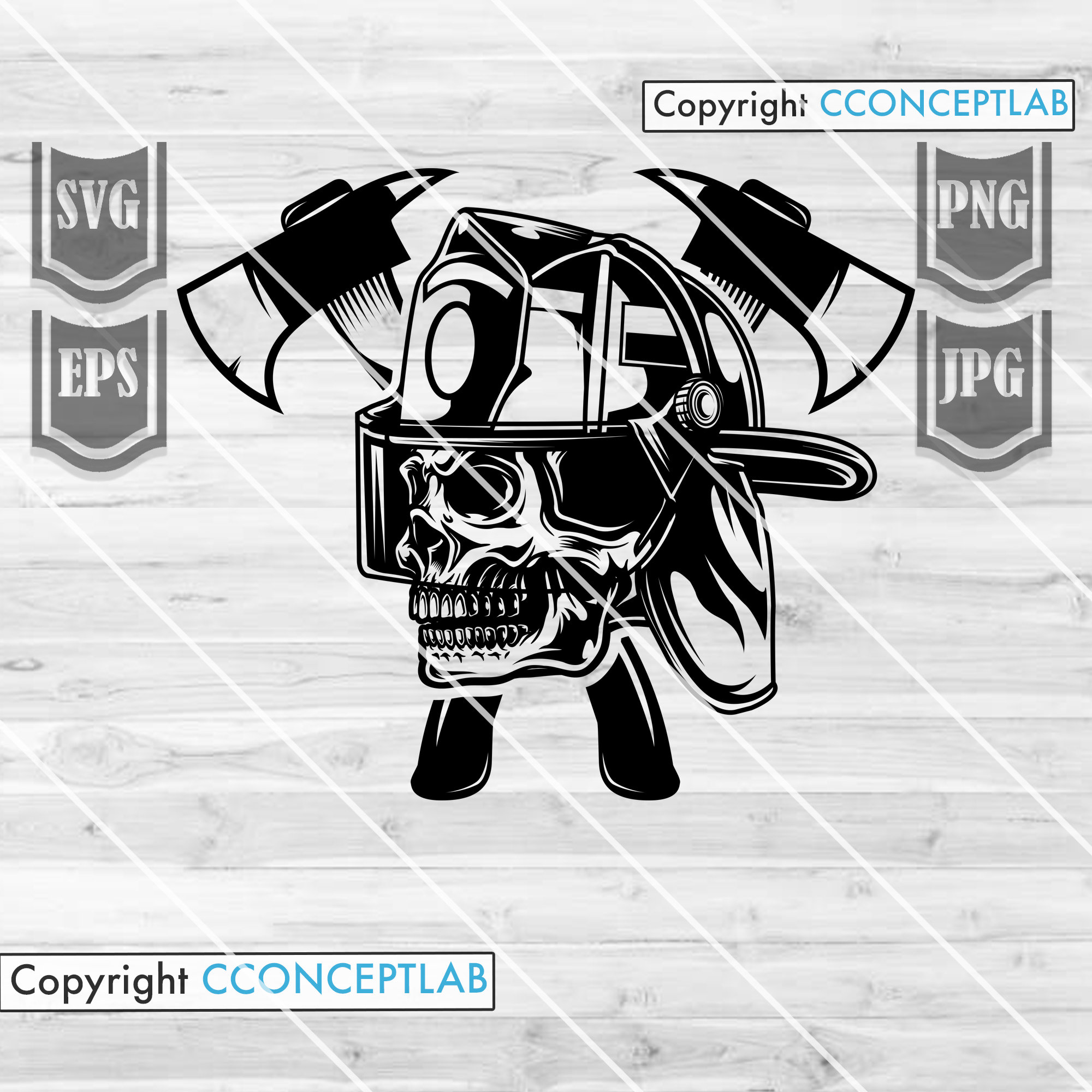 Firefighter Skull Svg | Fireman Dad Clipart | Fire Fighter Dad Cut File |  First Responder Shirt png | 911 DXF Clipart | Rescue Help Cutfile