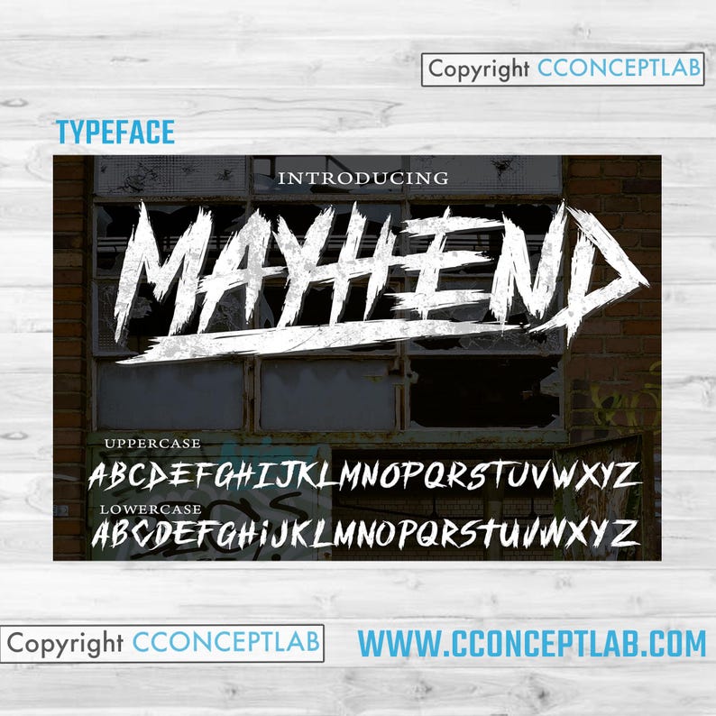 Mayhem Lettering Font | Mayhend Font | Display Font | Blackletter Font | Slab Font ...