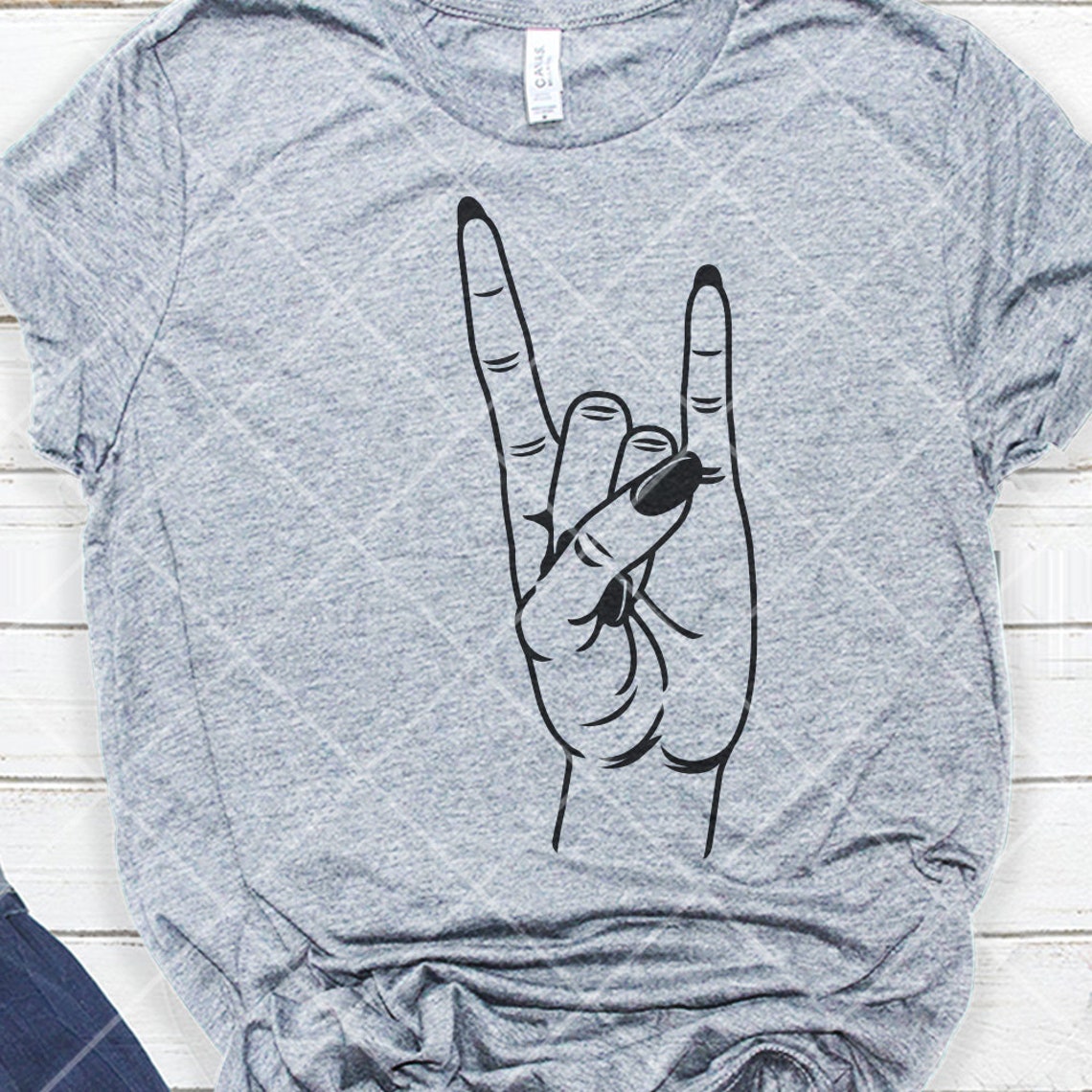 Woman Hand Rock Sign With Tattoo Svg Rocker Mom Clipart - Etsy