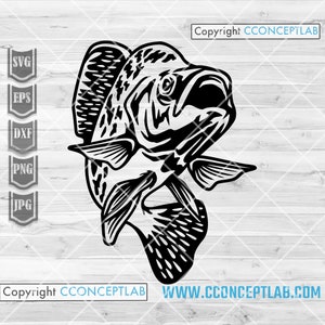 Crappie Fish svg | Lake Fishing Clipart | Angler Dad Shirt png | River Angling Stencil | Fresh Water Fish Cutfile | Fisherman dxf | Fishing