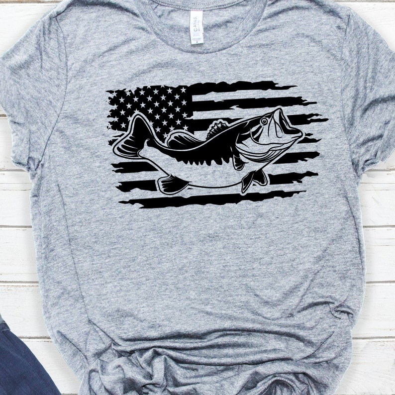 Download 4 Bundle Bass Fish USA Svg Files US Flag Bass Fish USA | Etsy