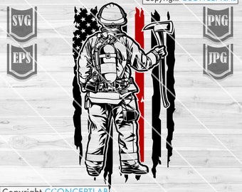 Patriotic US Firefighter Svg File || Fireman Svg || Firefighter Svg || US Firefighter Shirt || US Firefighter svg