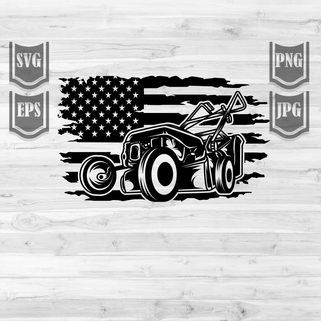 US Lawn Mower Clipart Svg File Lawn Mower Svg Zero Turn Lawn Mower Svg