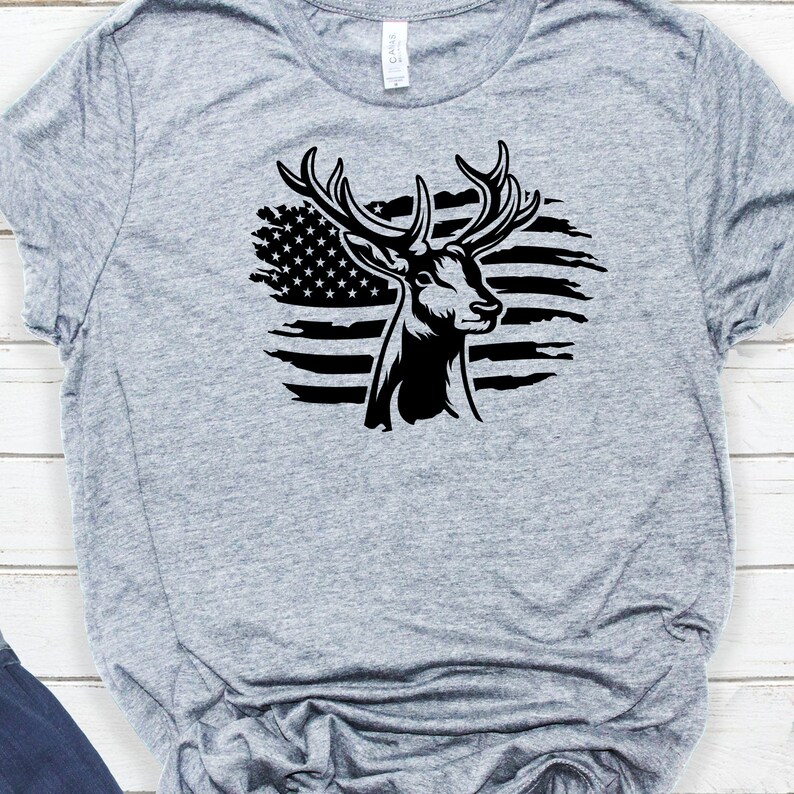 Download Deer Head Disstressed US Flag Svg File US Deer Hunting Svg ...