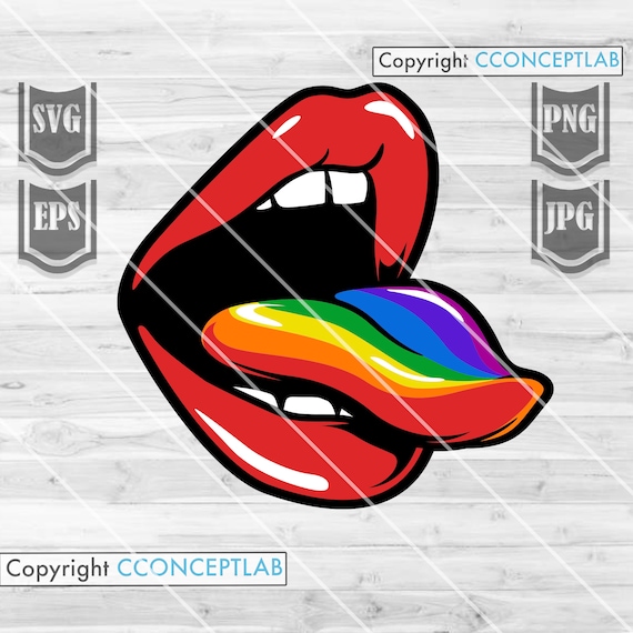 Download Sexy Lips Lgbt Pride Svg File Lgbt Tongue Svg Sexy Red Etsy