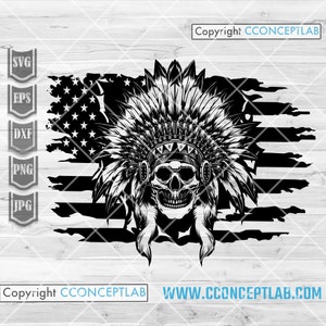 US Flag Tear Off Native American Headdress svg / Old Tribe Clipart / Boho Indian Girl Shirt png / Tribute Stencil / Tribal Feather Cutfile