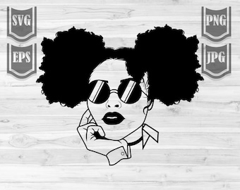 Afro svg | Afro Mädchen-Svg-Datei || Schwarzes Afro Mädchen geschnitten Datei | mehrfarbiges Mädchen Schnittdatei | Schwarze Frau geschnitten Datei | Funky Frau svg | Afro-Haare