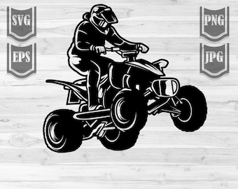 ATV Riding svg | Racer Dad Gift Idea | ATV Shop Owner Monogram DXF | Mud Ride Stencil | Extreme Sports Clipart | Off Road Rider Cut File |