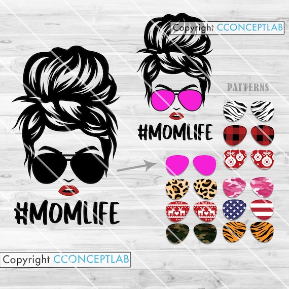 Download MomLife Bun Hair Svg File Mom Life Svg Bun Hair Svg | Etsy