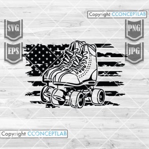 US Roller Skate svg | Roller Skate png | Roller Skate Clipart | Roller Skate Cutfile | Roller Skate Cutting File | US Skate Instant Download