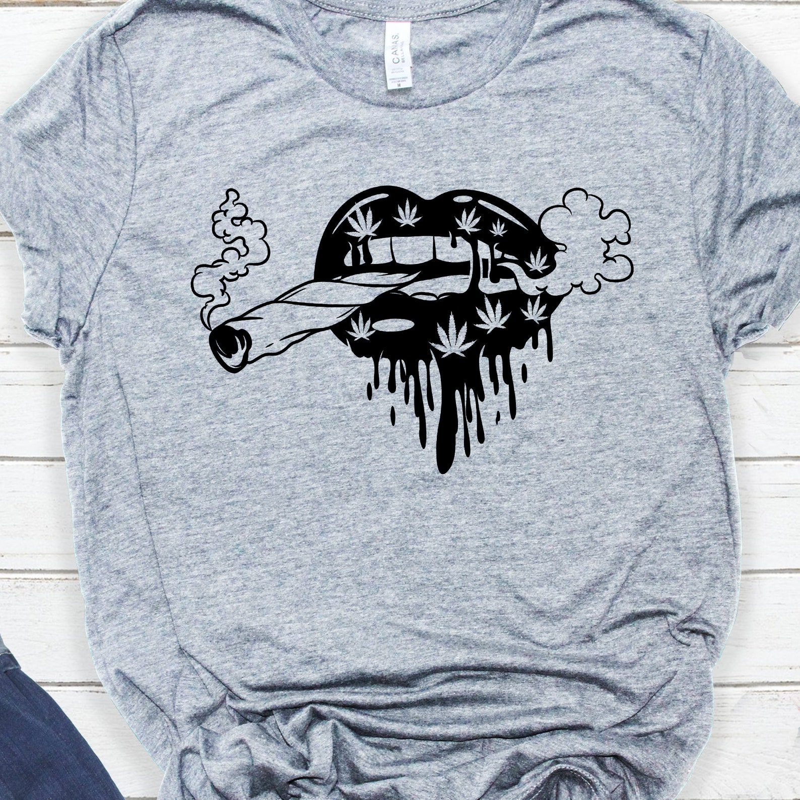 Dripping Lips Smoking Joint Svg Cannabis Clipart Marijuana - Etsy