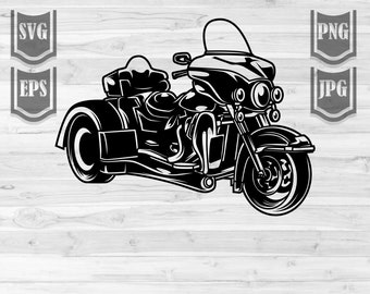 Trike Motorcycle Svg File || Motorfiets Svg || Trike Motor Clipart || Trike Motor Svg || Trike Motorcycle png || Motorfiets Svg || Cutfiles