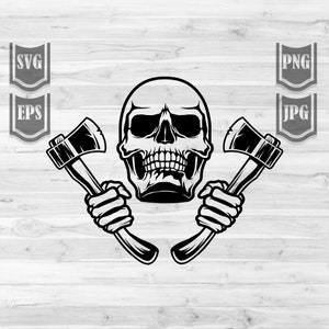 Lumberjack Skull Svg File || Axemen Svg || Lumberjack Shirt || Cutfiles || Lumber Jack woodman