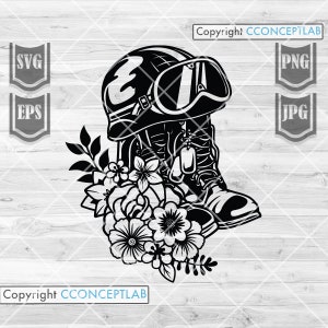 Floral Combat Boots svg | Combat Boot svg | Veteran svg | Military svg | US Army svg | Navy svg | Soldier svg | Veteran Cutfile | Army png