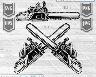 Chainsaw Clipart || Svg Files || Logging Chainsaw svg || Chainsaw Cut Files || Wood Cutter Svg || Lumberjack Chainsaw svg || Logging svg