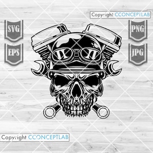 Biker Skull Svg || Biker Svg || Rider svg || Motorbiker svg | biker Clipart | Skull Clipart  | Biker Shirt | Biker Club svg | Motorcycle svg