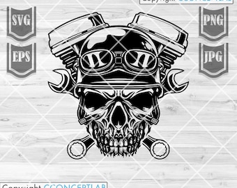 Biker Skull Svg || Biker Svg || Rider svg || Motorbiker svg | biker Clipart | Skull Clipart  | Biker Shirt | Biker Club svg | Motorcycle svg