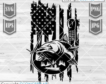 US Catfish Fishing svg | Catfish Fish svg | Fishing Dad svg | CatFish Clipart | CatFish Cutfile | US Fishing svg | Fishing png | Catfish svg