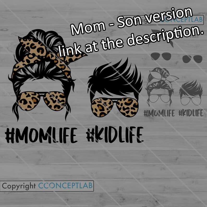 Download Mom Life Kid Life Svg Mom Life svg Leopard Mom Svg | Etsy